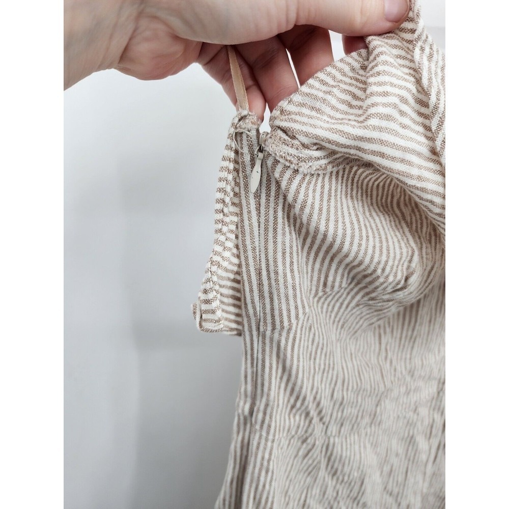 INTERMIX One-Shoulder Beige Ruffle Romper - Picture 6 of 11
